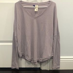 Women’s Aeropostale V-neck waffle knit sweater